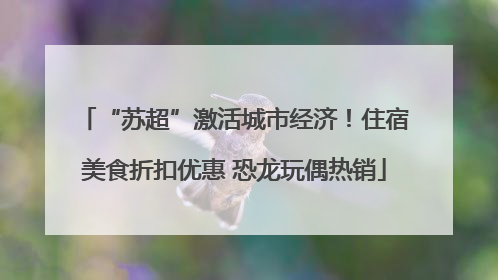 “苏超”激活城市经济！住宿美食折扣优惠 恐龙玩偶热销
